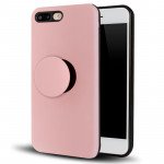 Wholesale iPhone 8 / 7 Pop Up Grip Stand Hybrid Case (Rose Gold)